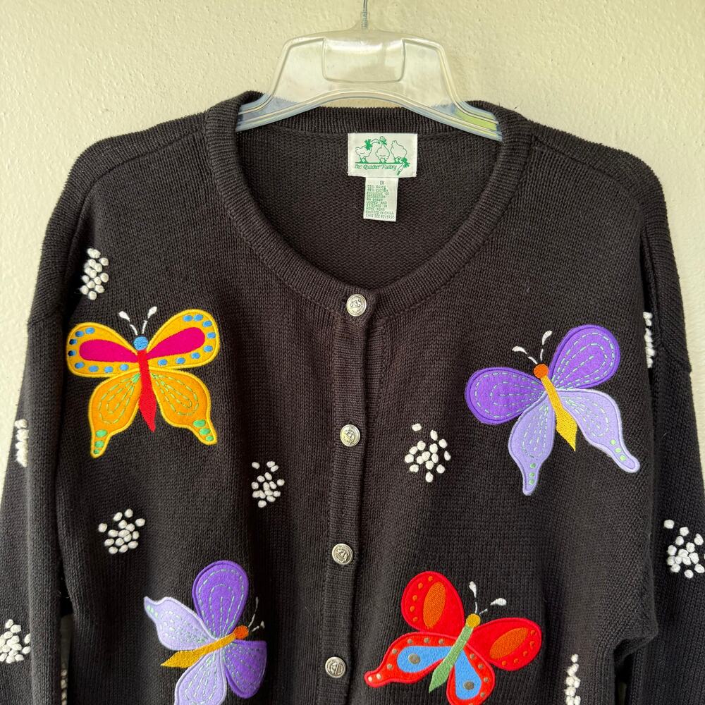 Quacker Factory Butterflies Black Oversized Patch… - image 3